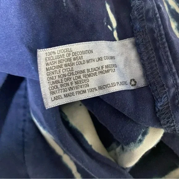 Knox Rose XL blue & white tie dyed boho long sleeve top‎ - Picture 7 of 8